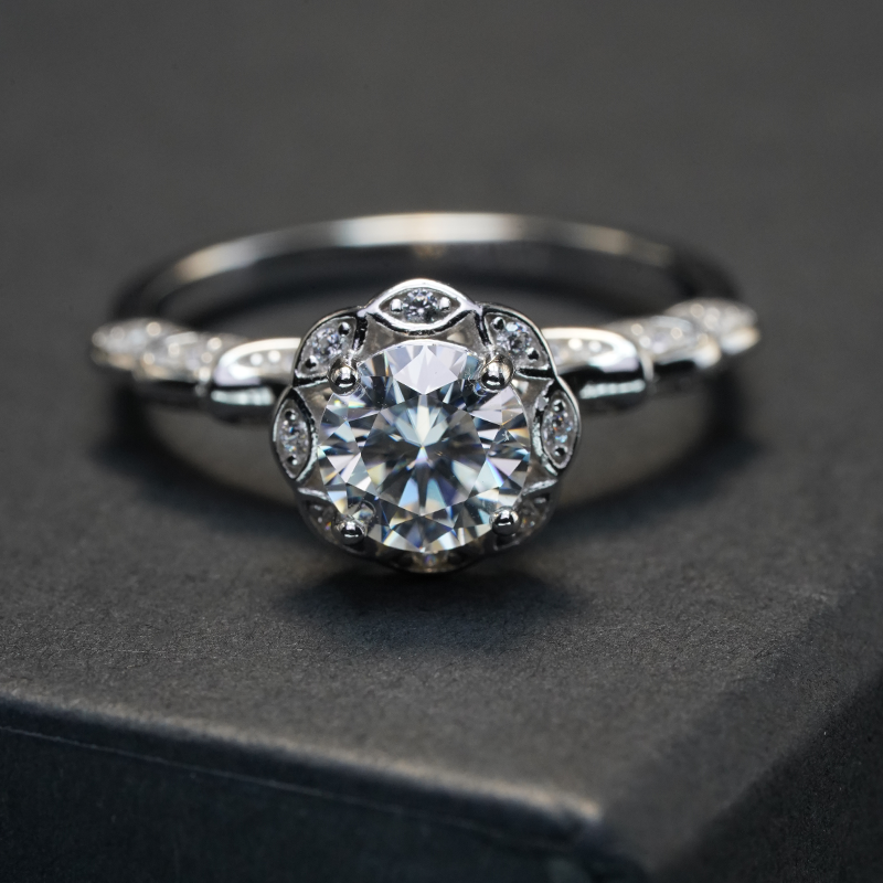 Infinity Flower Engagement Ring