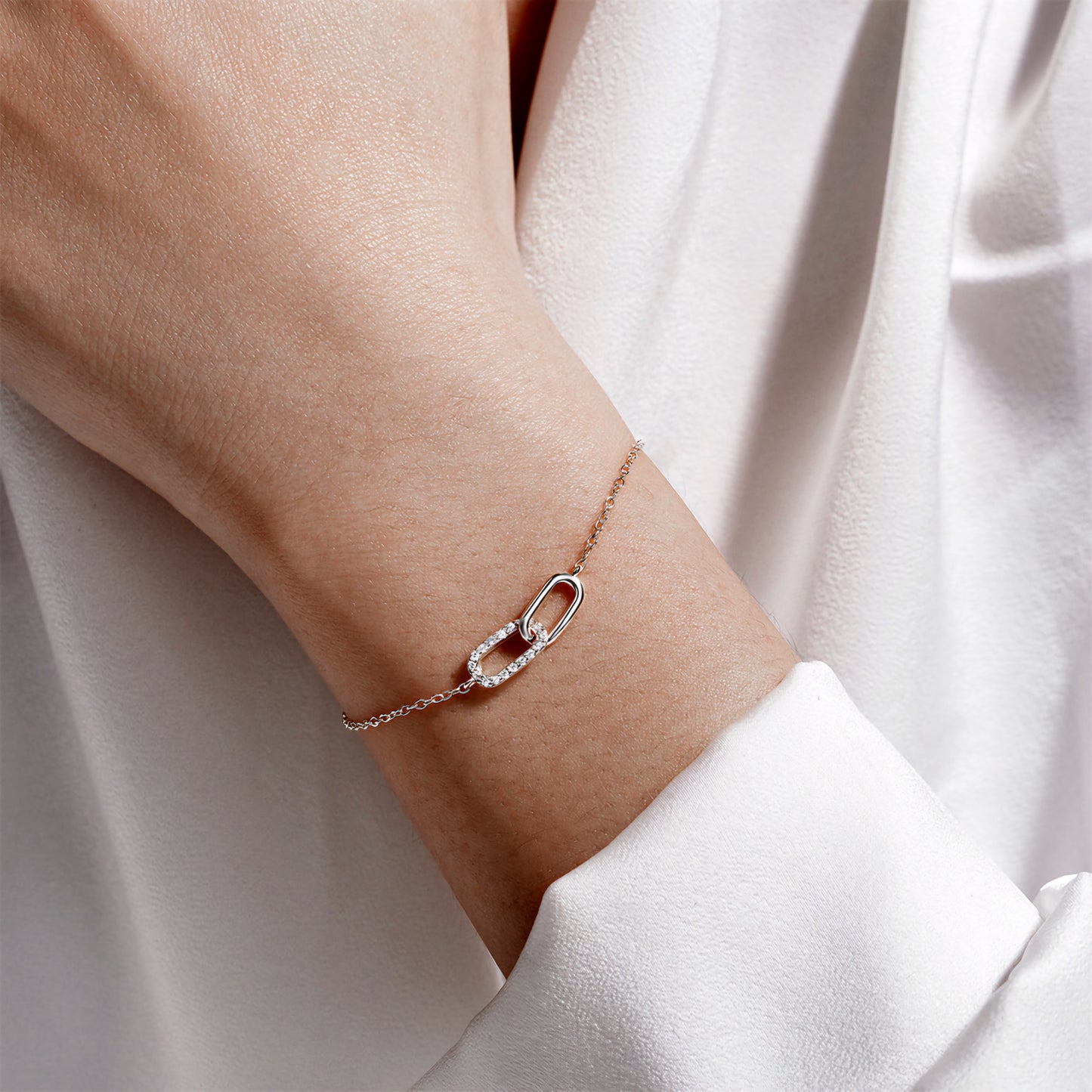 Double Link Silver Bracelet