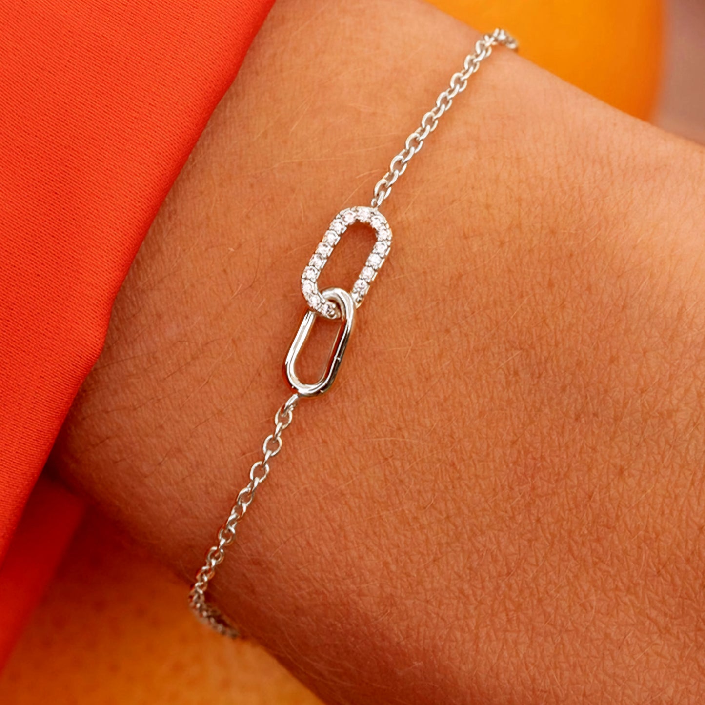 Double Link Silver Bracelet