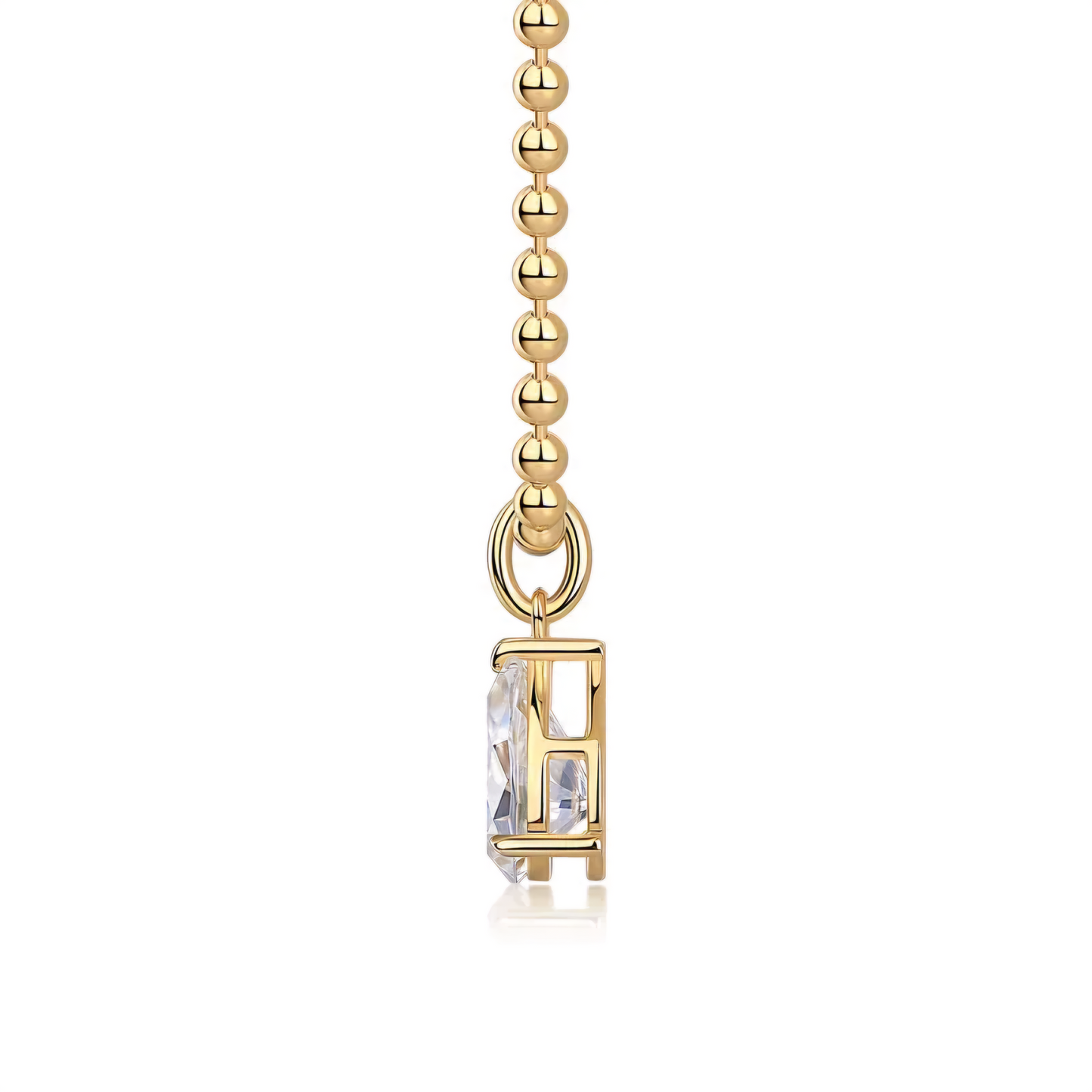 Pear-Cut Moissanite Necklace