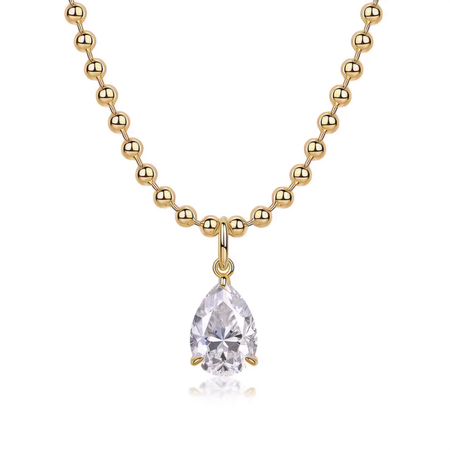 Pear-Cut Moissanite Necklace