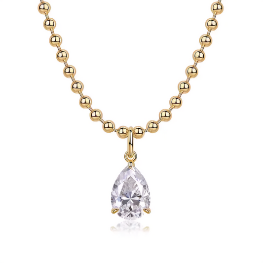 Pear-Cut Moissanite Necklace
