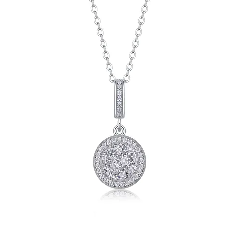 Sterling Silver Necklace with Moissanite Diamonds
