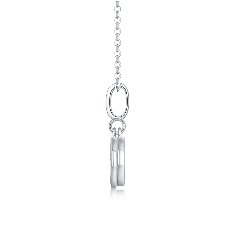 Sterling Silver Necklace with Moissanite Diamonds