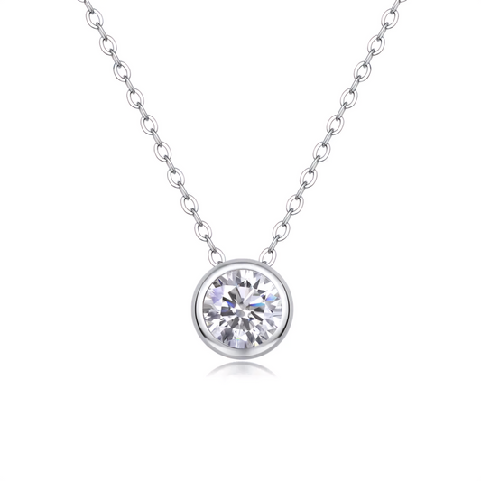 1-Carat Moissanite Necklace for Women