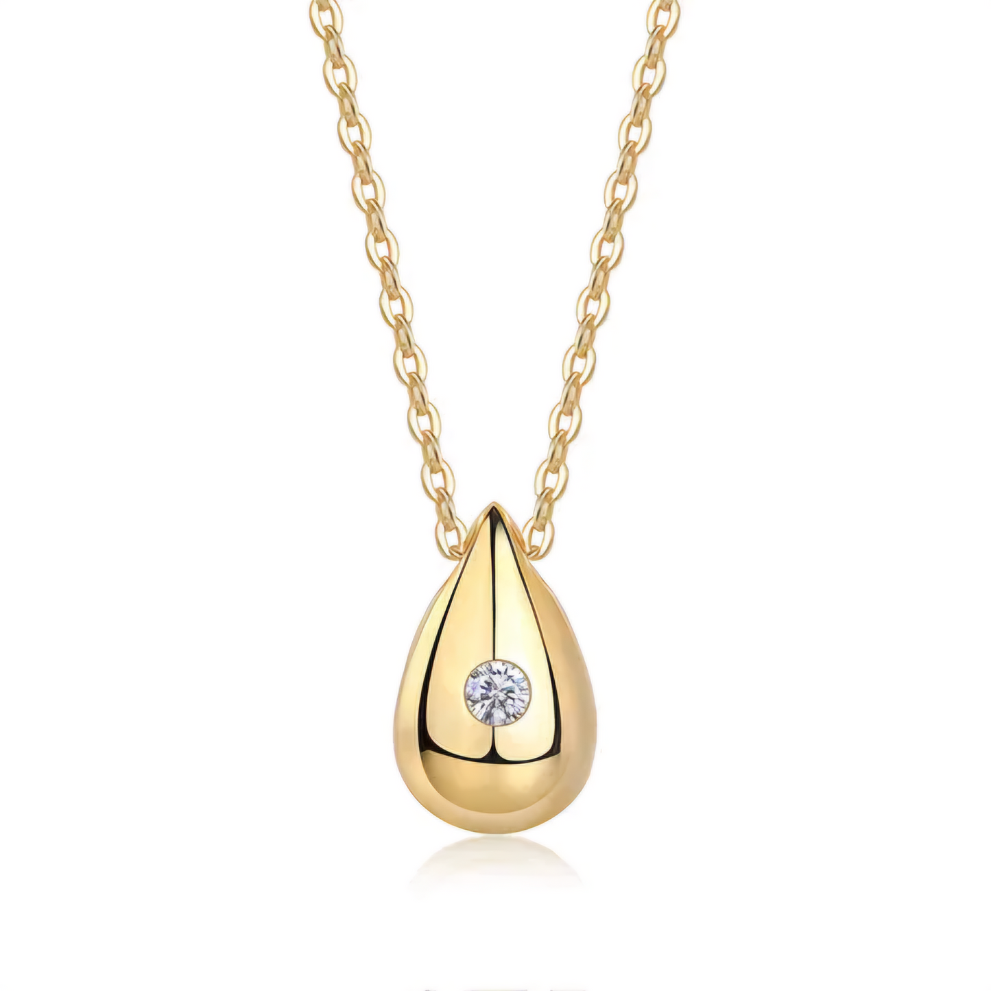 Teardrop-Shaped Necklace