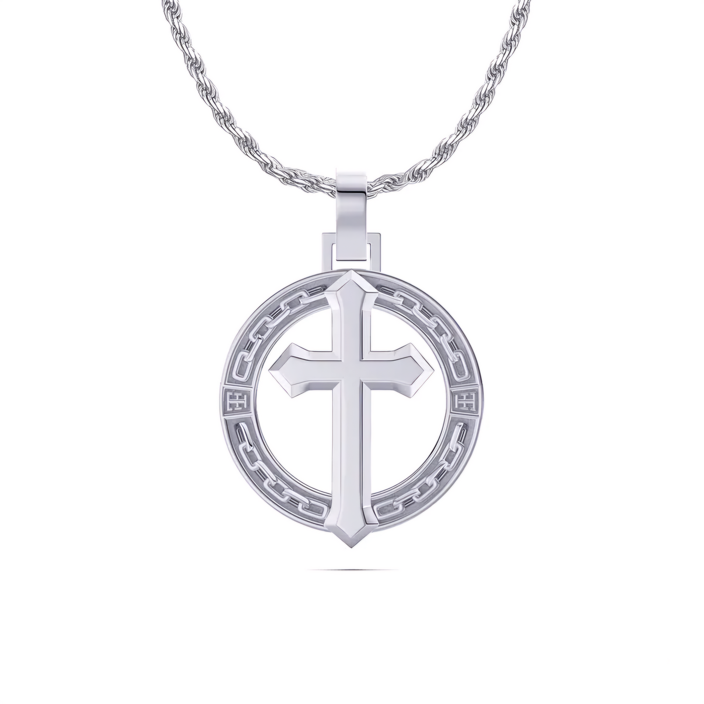 Men's Sterling Silver Crucifix Chain