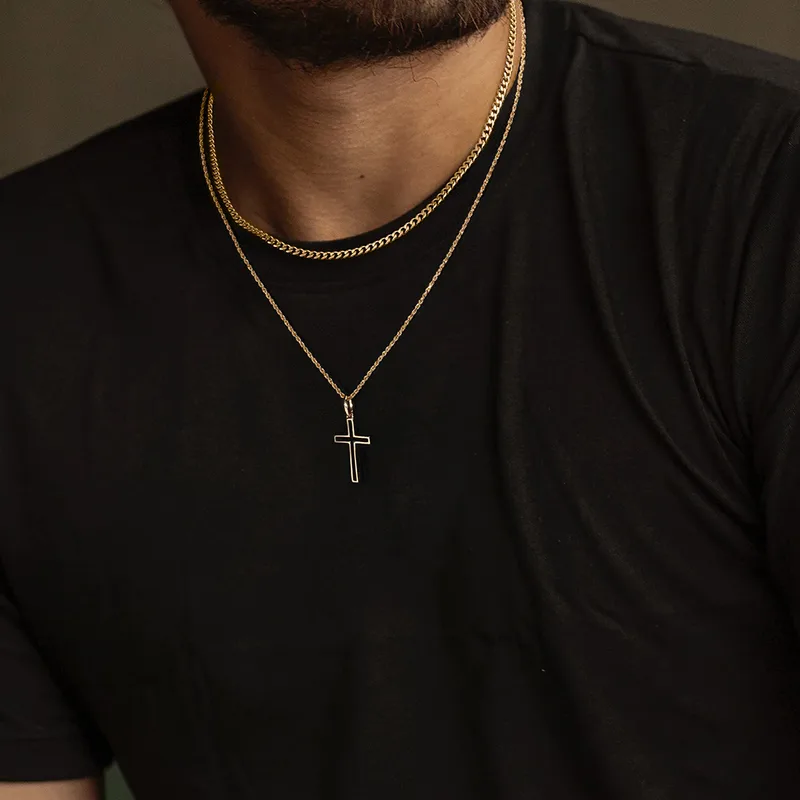Men's Sterling Silver Crucifix Chain