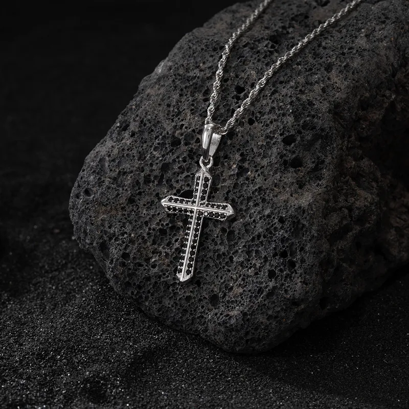 Men's Sterling Silver Crucifix Chain