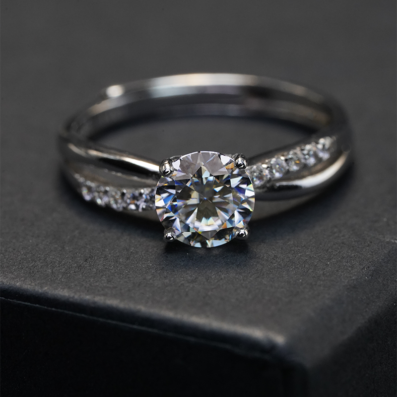 Double Bow Engagement Ring