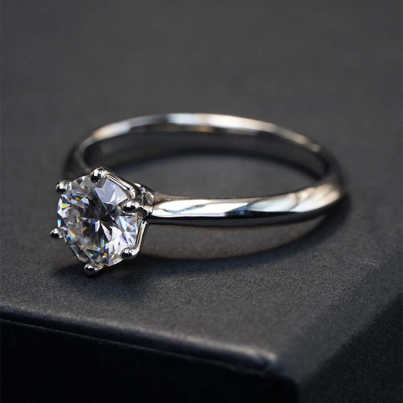 Solitaire Moissanite Ring