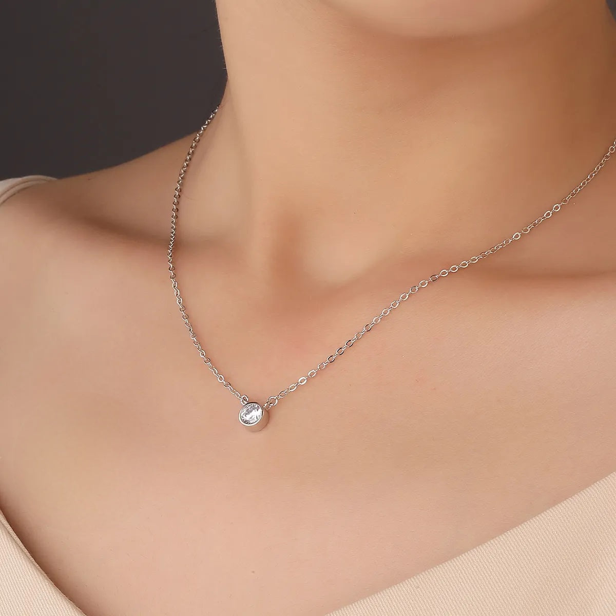 Diamond Bezel Necklace