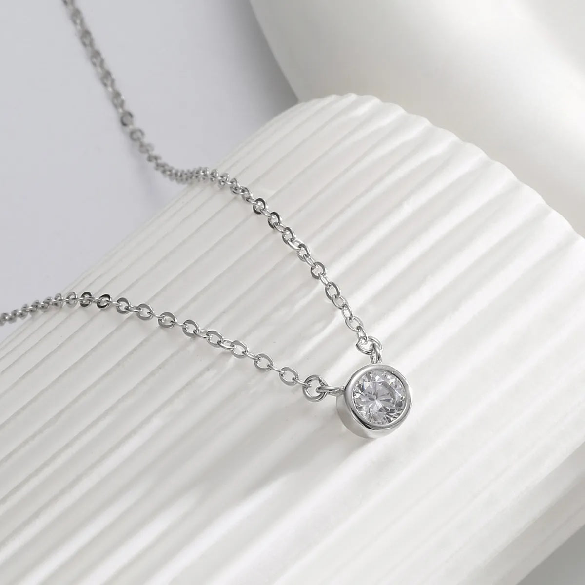 Diamond Bezel Necklace