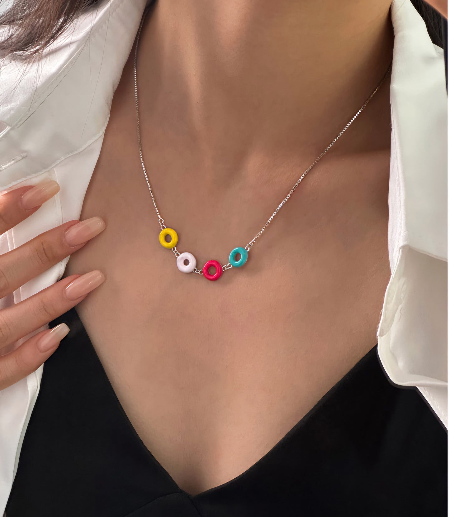 Colorful Donut Necklace