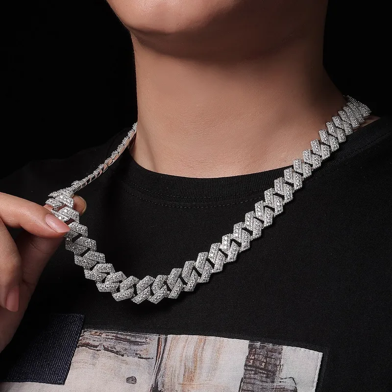 14mm Cuban Chain with Moissanite
