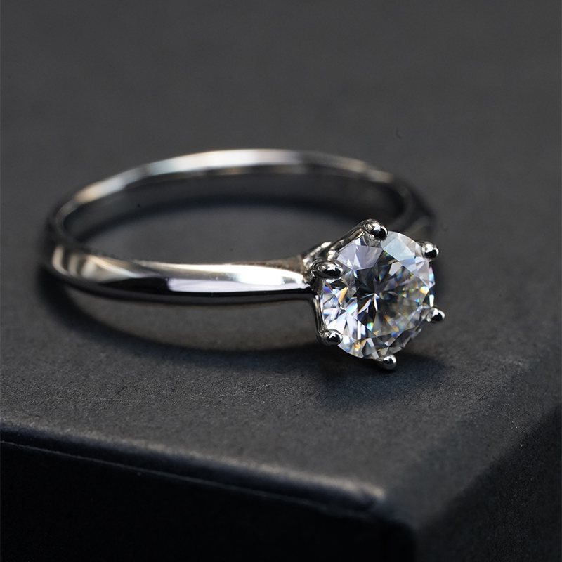 Solitaire Moissanite Ring