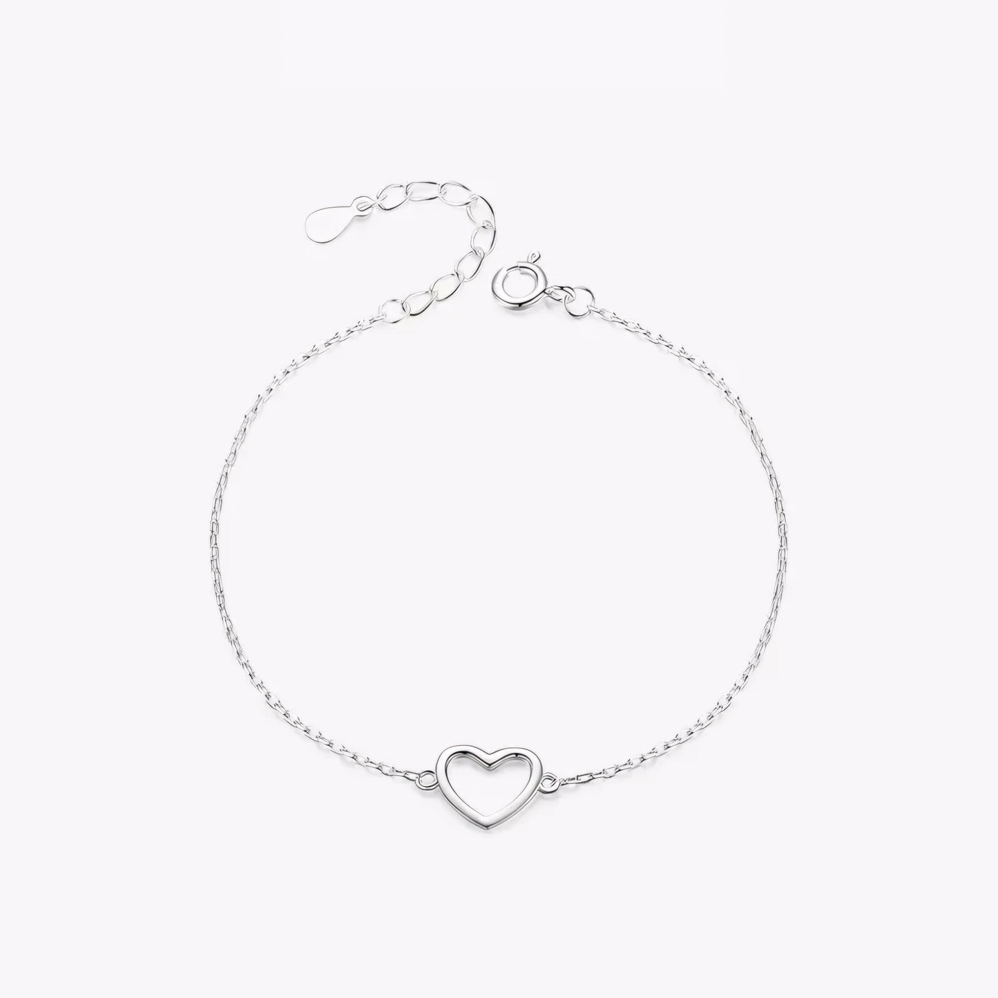 Sterling Silver Bracelet with Heart