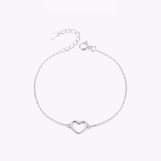 Sterling Silver Bracelet with Heart