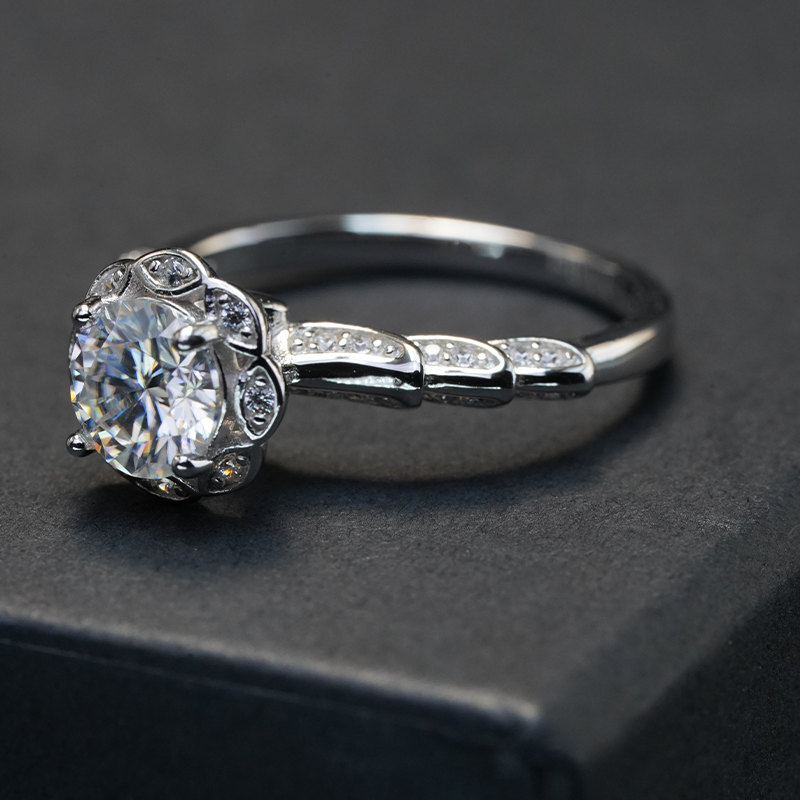 Infinity Flower Engagement Ring