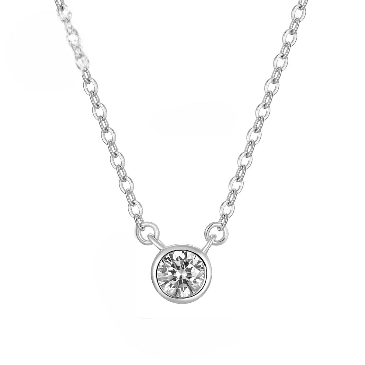 Diamond Bezel Necklace