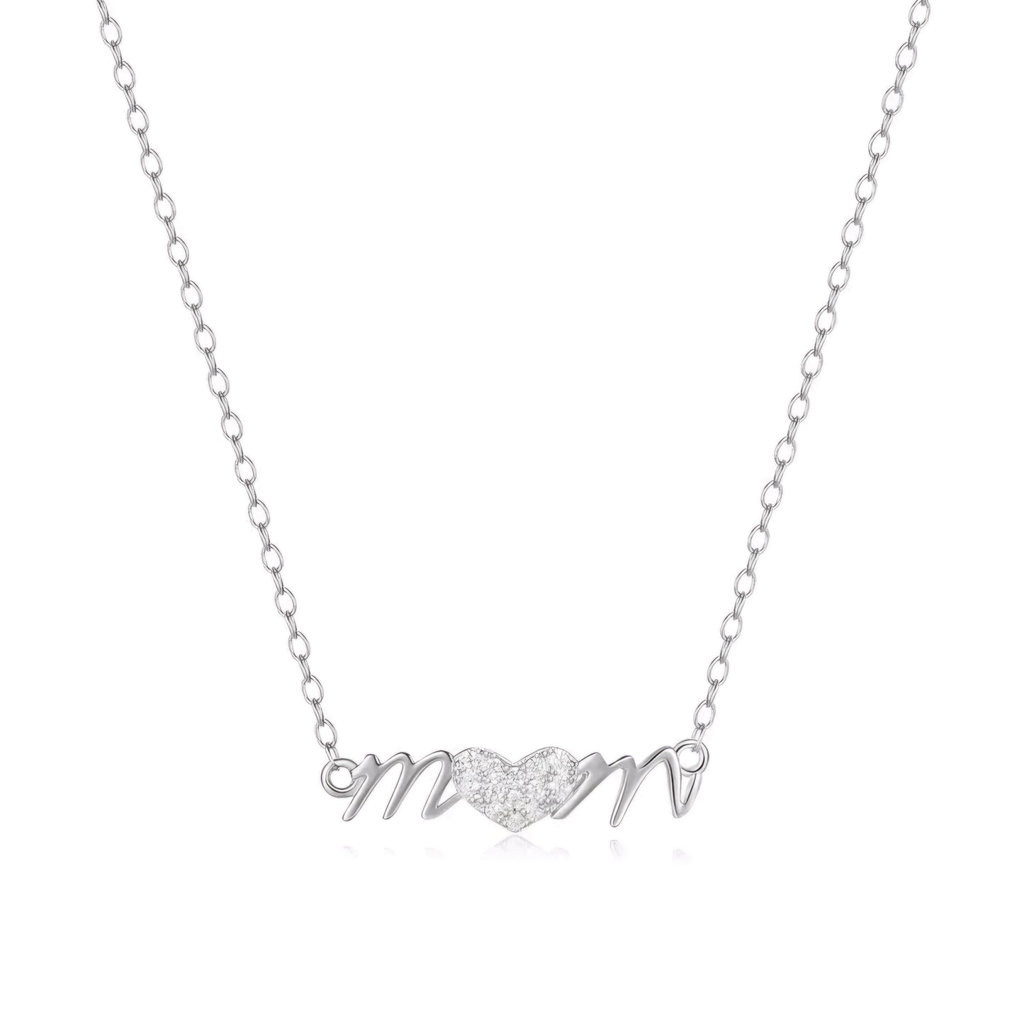 Sterling Silver Mom Necklace