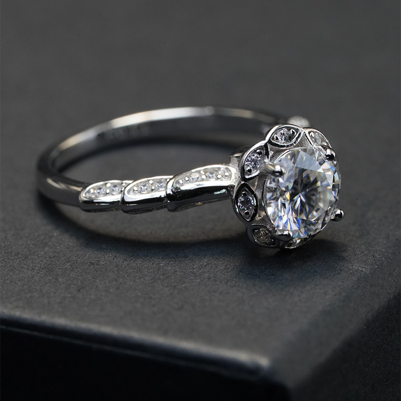 Infinity Flower Engagement Ring