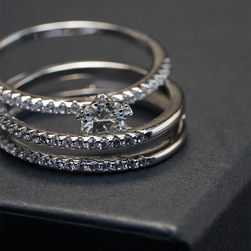 Interlocked Engagement Ring