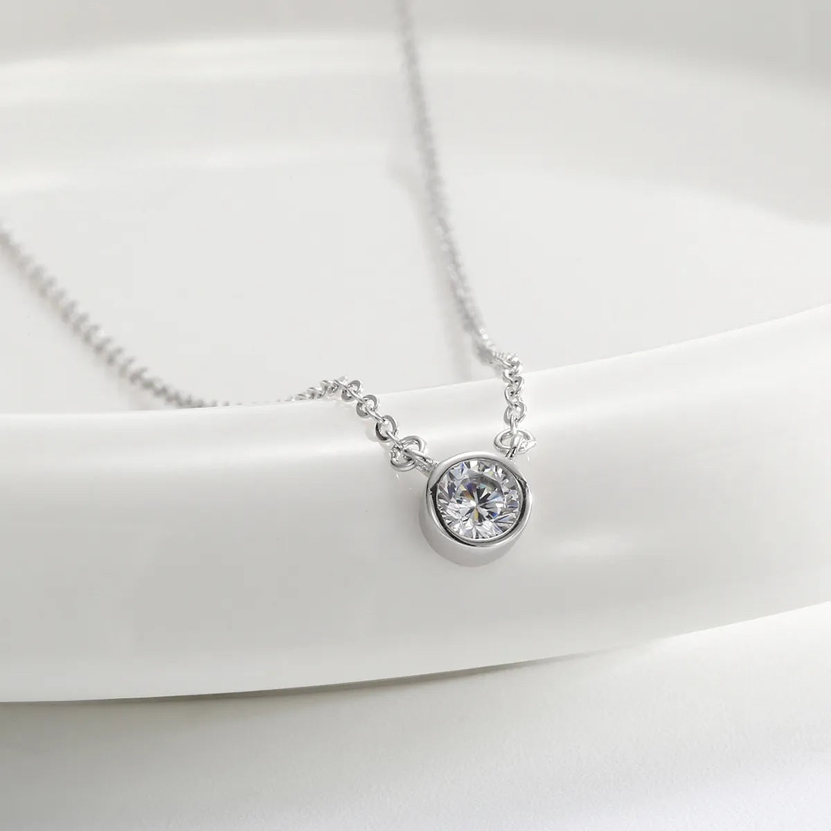 Diamond Bezel Necklace